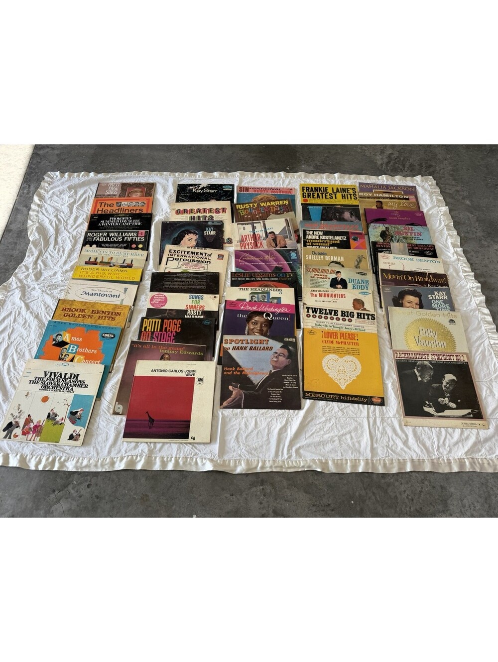 Lot Of 44 Vintage Vinyl LP Records 1 First Edition